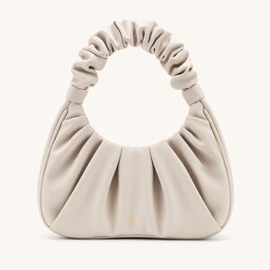 JW PEI Gabbi Cream Ruched Handbag